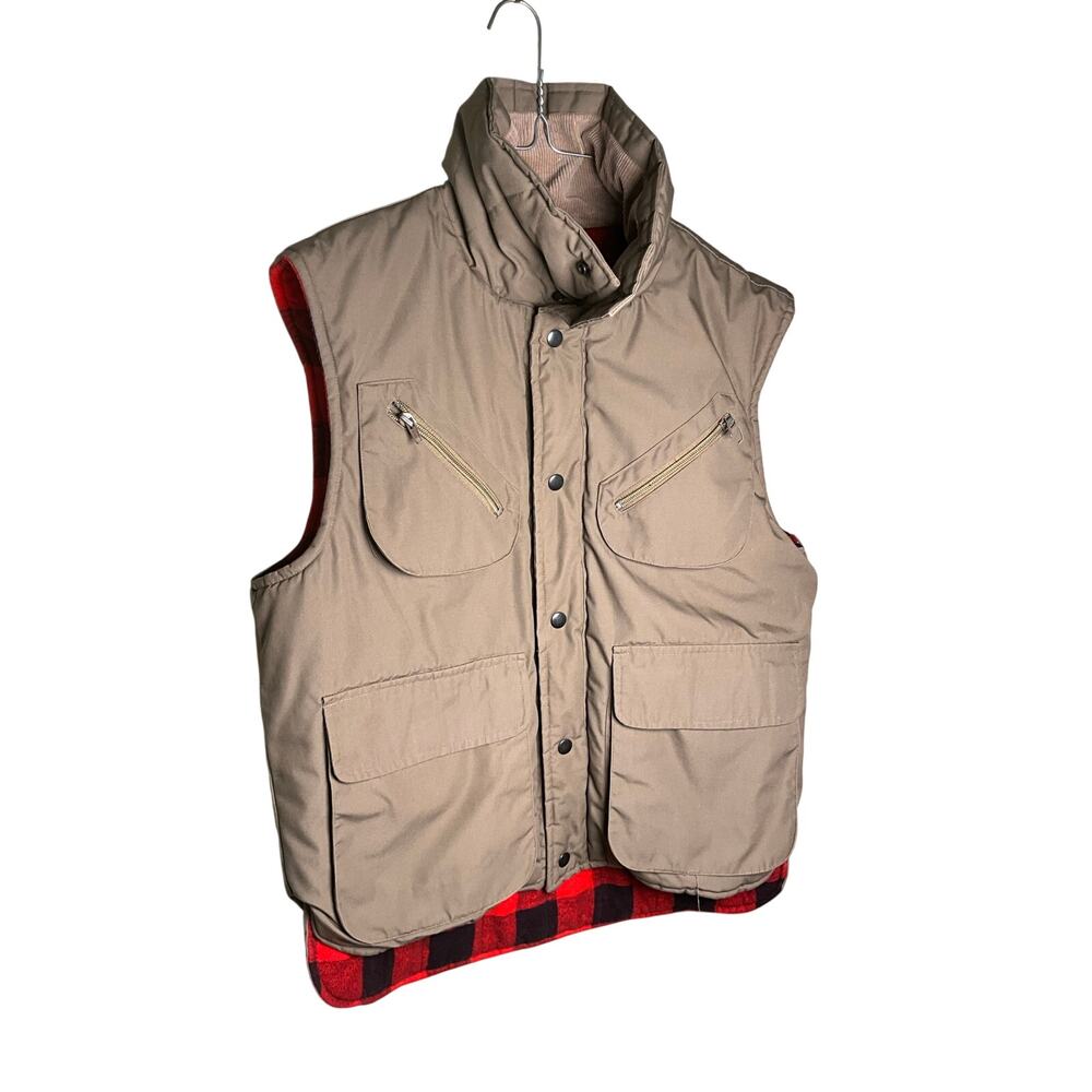 In Crowd by‎ Celebration Vest Flannel Lined Front Pockets Brown Womens Size M